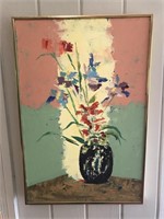 Black Vase Painting by Jackie Snell