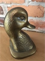 Gold Toned Duck Bookends