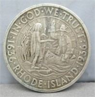 1936 Rhode Island silver half dollar.