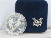 1994 World cup USA comm. Proof silver dollar with