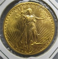 1914-S Liberty St. Gaudens $20 gold double eagle.