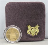 1989 US mint West Point UNC quarter oz. gold $5