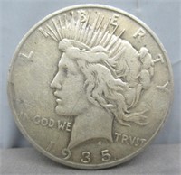 1935-S Peace silver dollar.