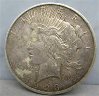 1923-D Peace silver dollar.