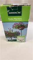 New Gardenline Stake Planters (2 In Box)