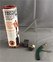 4pc Bottle Rocket Opener, Waiters Opener & Cork