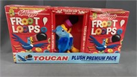 Sealed Fruit Loops Set  Toucan Sam Plush Toy