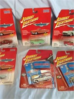 6 Johnny Lightning Cars