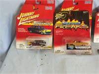 7 Johnny Lightning Cars & 1 Other Car