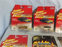 7 Johnny Lightning Cars & 1 Other Car