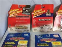4 Johnny lightning Cars & 3 Ford Muscle Cars