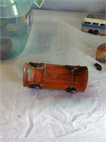 Container w/ Antique Metal Cars