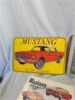 5 Metal Ford Mustang Wall Hangings