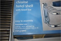 Chrome Hotel Shelf (2) w/towel bar