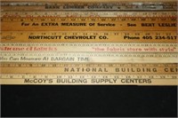 Wooden yardsticks (9) ; Bank Lumber Co; McCoy's