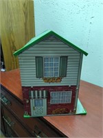 3 Metal Piece Toy House and Barn Set