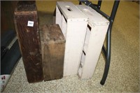 Wooden Crates/Boxes; 2 Wooden pop crates (pink)