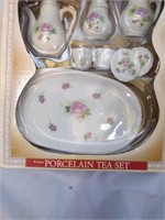 Porcelain Tea Set, Small Doll House, Barn