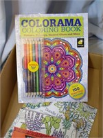 Assortment of Coloring books, Prismacolor Pencils