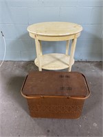 Redmon Picnic Basket & Antique Table