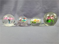 4 Floral Paperweights