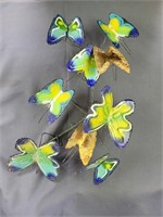 Signed MCM Jere Enameled Brass Butterfly Sculpture