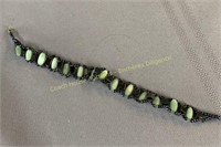 Green, black bead bracelet perles vertes et noires