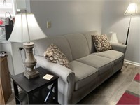 Sofa, 3 End Tables, 2 Lamps, 2 Floor Lamps
