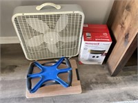 Honeywell Heater, Box Fan, Exercise Equipment