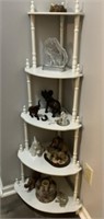Corner Shelf, Elephant Figurines