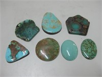 Assorted Polished Stone Cabochons Pictured
