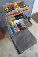 (3) Tier shelf with welding accessories including