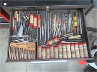 Drawer full that includes taps, reamers, drill