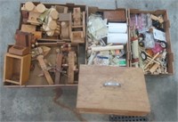 Group of home made wood toys, wood crafting