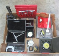 Group of precision tools including Starrett