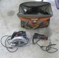 Tool bag with contents that includes Roto zip,