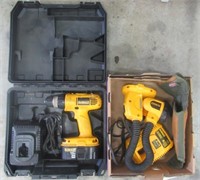 DeWalt items including 18 volt 3/8" drill/driver