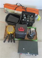Lot of camping items including Coleman stove,