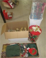 (5) Boxes of Christmas items including large
