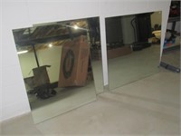 (3) Wall mirrors. Largest measures 41.5" W x 38"