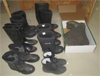 (6) Pairs of boots and (1) pair of waders. Sizes
