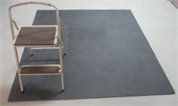 Rubber floor mat, 9 sections. Measures 72.5" W x