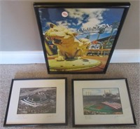(3) Pieces of Detroit Tigers wall art including