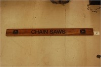 Wooden Chainsaws Sign - John Deere Stamps