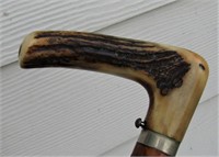 Antique Shotgun Walking Cane Fires 410 Brass Shell