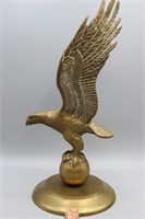 Brass Eagle On Ball Statue