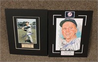 Whitey Ford Print w/Signature & Ted Williams