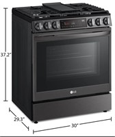 LG 6.3 Cu. Ft. Smart Front-Control Gas Range with