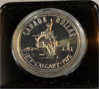 1975 Canada proof silver dollar épreuve en argent