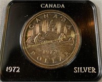 1972 Canada silver dollar en argent